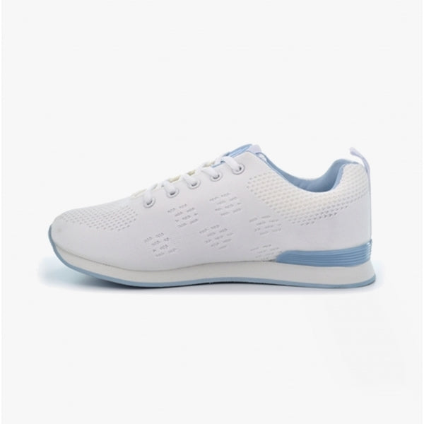 DEK CURVE Womens Lace Up Bowls Trainers White