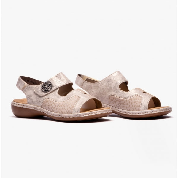 Rieker 65989-90 Womens Sandals Beige
