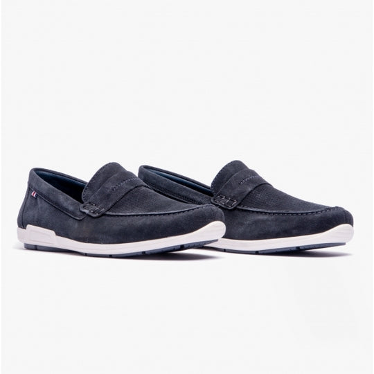 Rieker 09050 Mens Loafers Blue