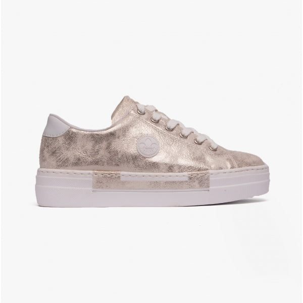 Rieker N49W1-90 Womens Shoes Metallic