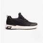 Side view of Skechers Work 77281EC MARSING - WAIOLA SR Womens Occupational Trainers Black/White with lace-up design and slip-resistant sole.