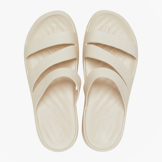 Crocs GETAWAY STRAPPY Womens Sliders Stucco