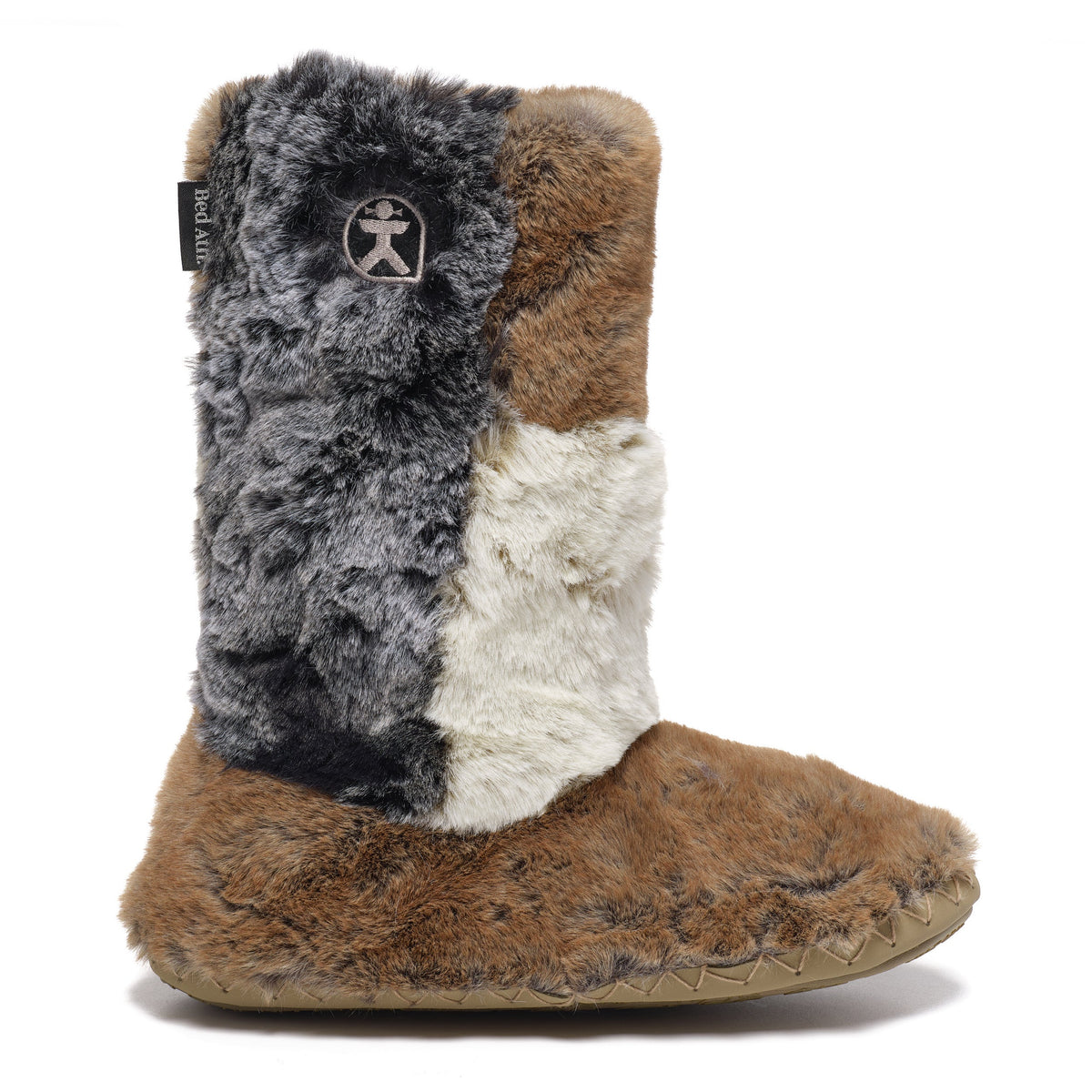 Bedroom Athletics FLORENCE Womens Slipper Boots Patchwork Sable