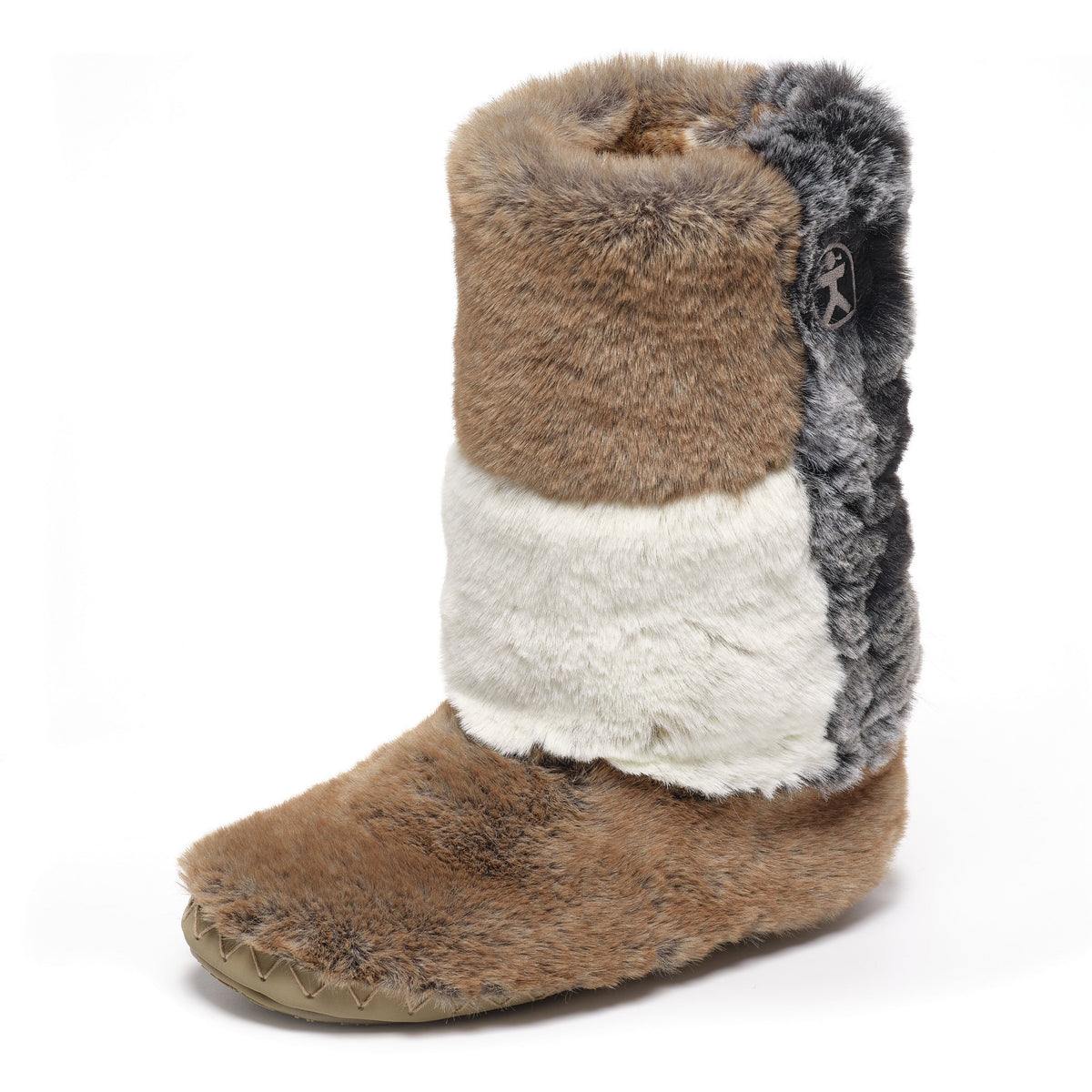 Bedroom Athletics FLORENCE Womens Slipper Boots Patchwork Sable