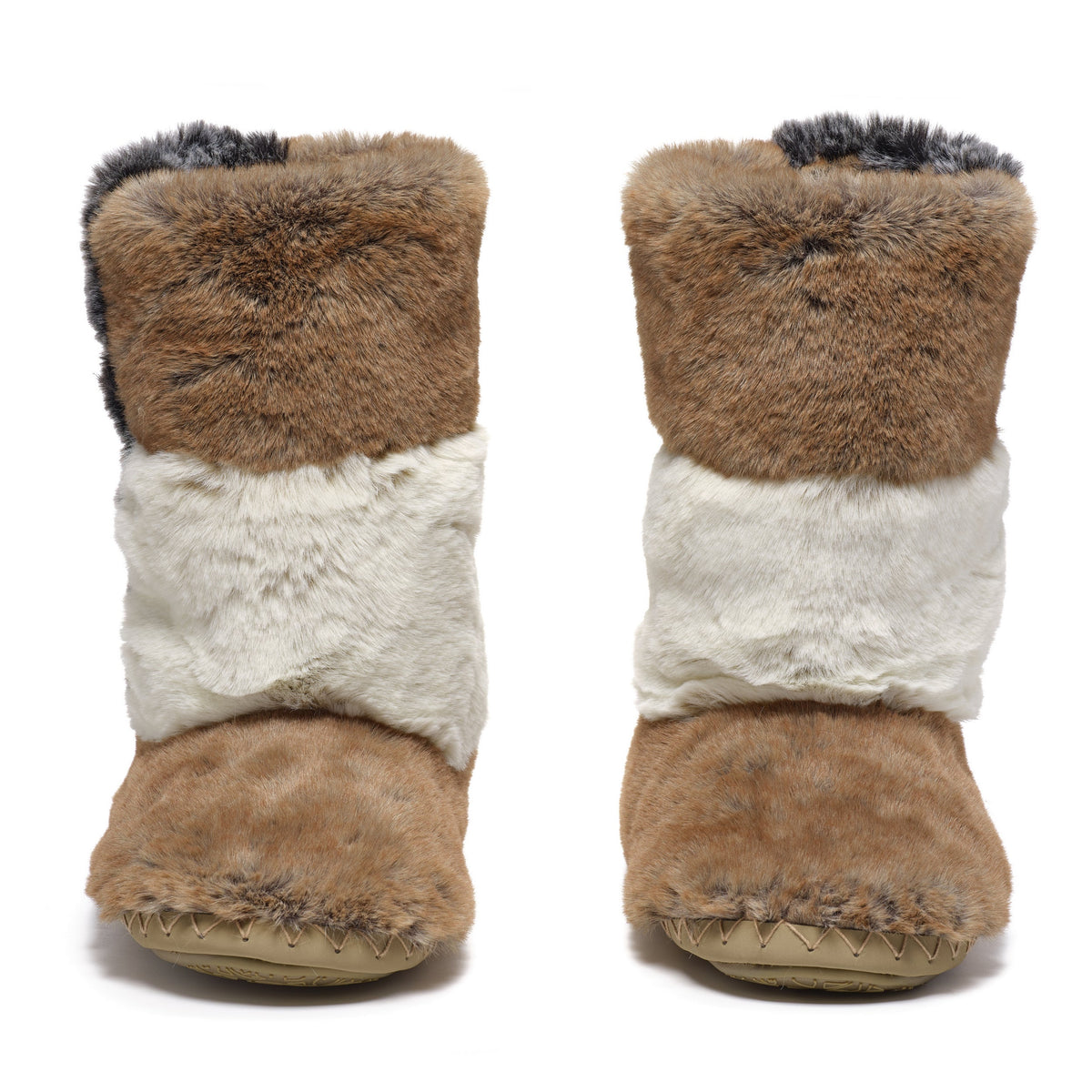 Bedroom Athletics FLORENCE Womens Slipper Boots Patchwork Sable