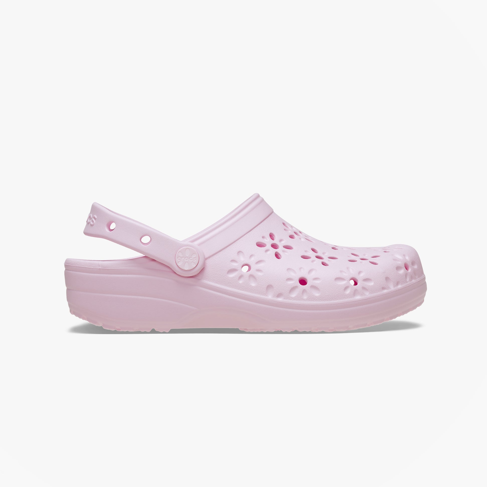 Crocs 210927 CLASSIC FLORAL CUT OUT Womens Clogs Pink