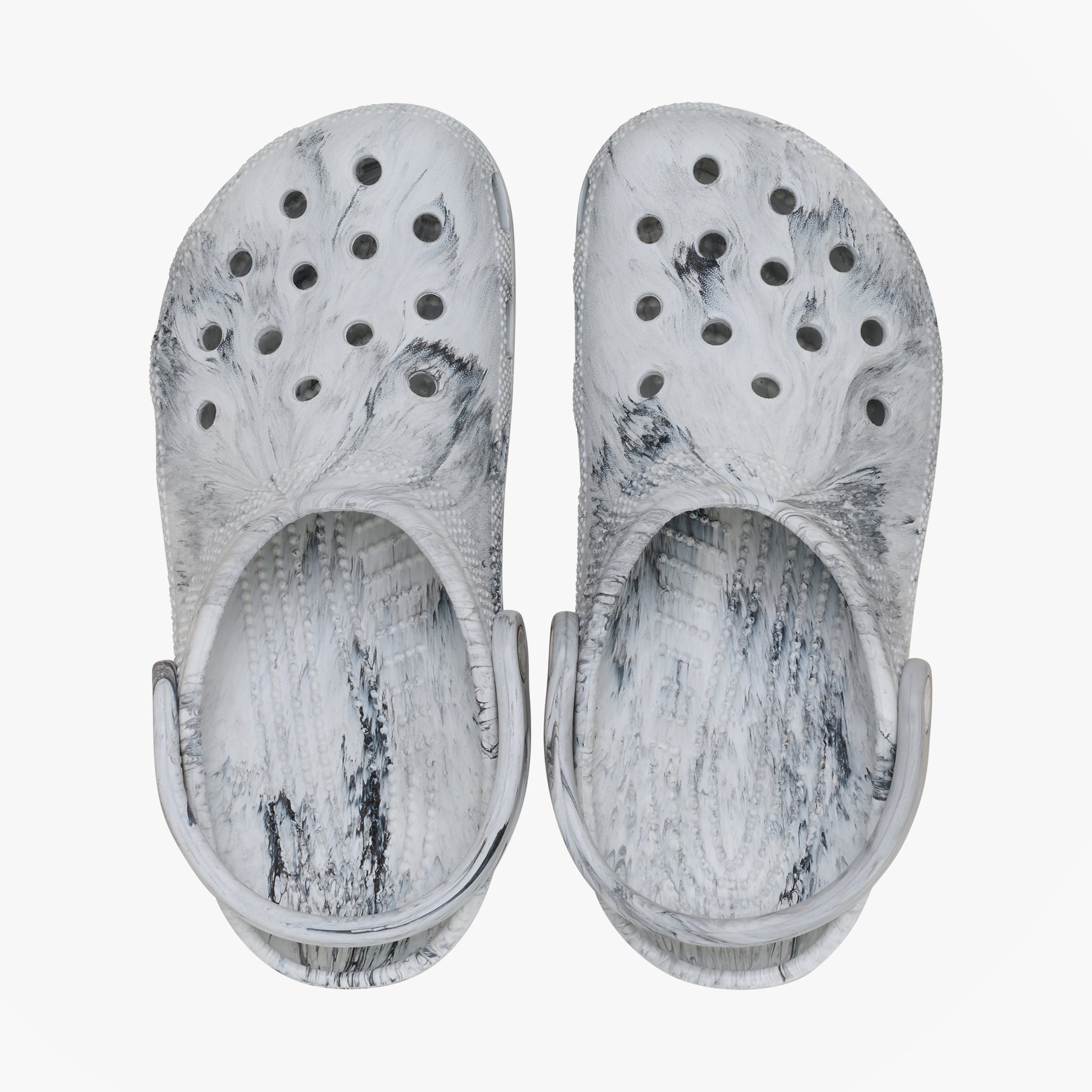 Crocs 211583 WATERCOLOR MARBLED Womens Clogs Grey Swirl