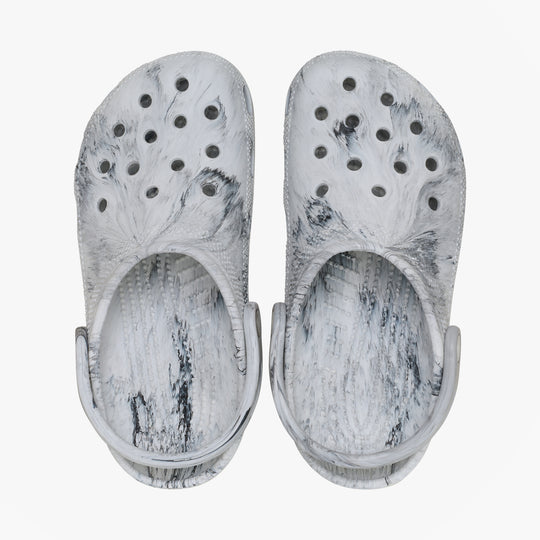 Crocs 211583 WATERCOLOR MARBLED Womens Clogs Grey Swirl