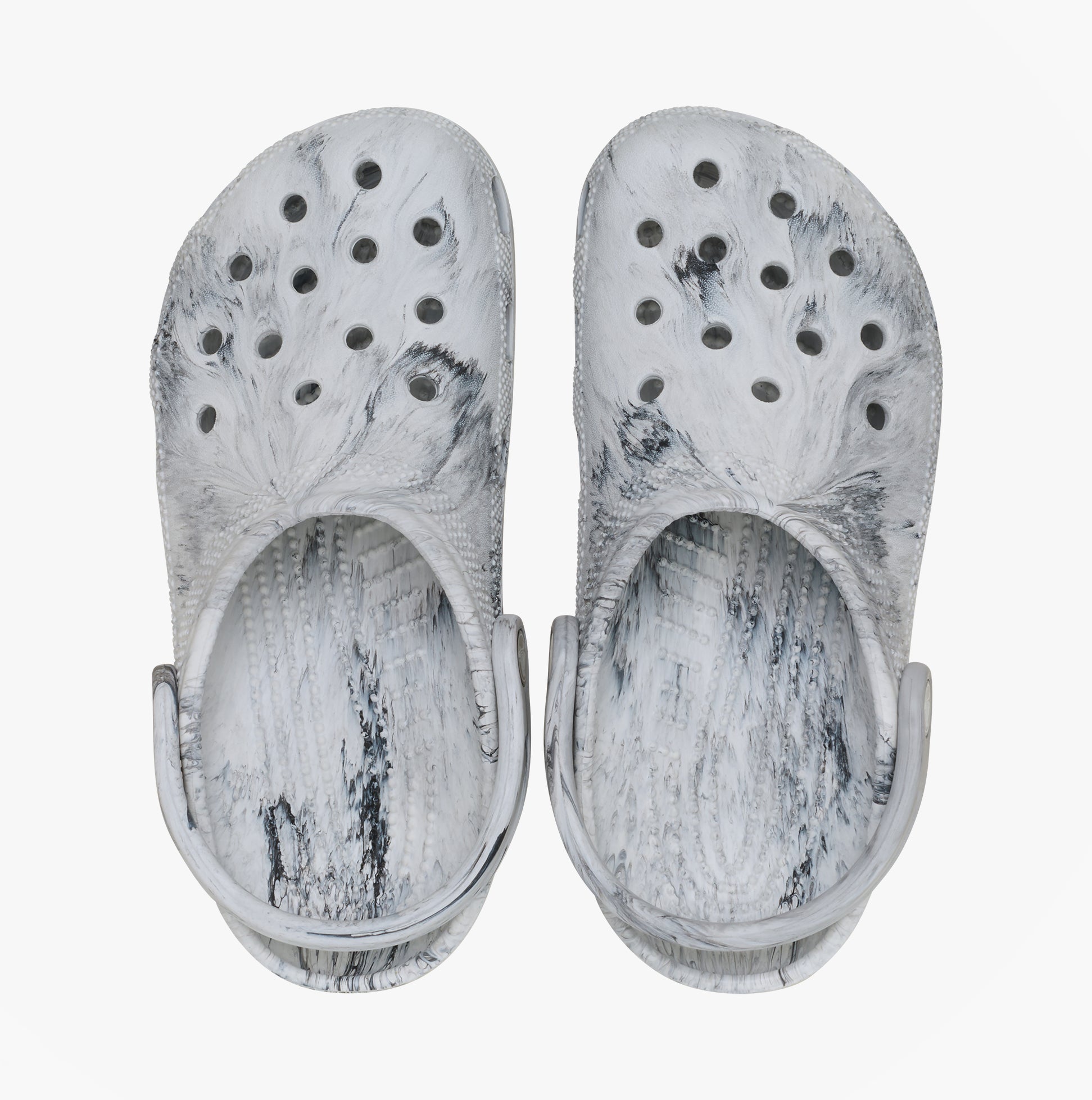 Crocs 211583 WATERCOLOR MARBLED Womens Clogs Grey Swirl