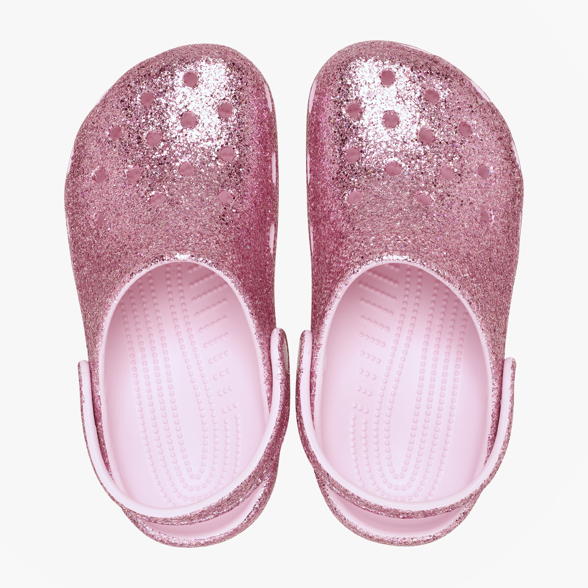 Crocs CLASSIC CHUNKY GLITTER Kids Clogs Pink Milk