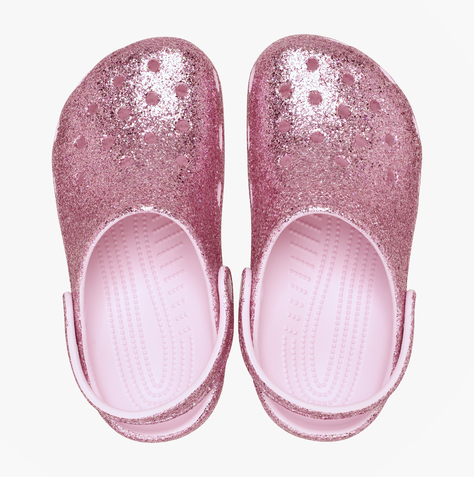 Crocs CLASSIC CHUNKY GLITTER Kids Clogs Pink Milk