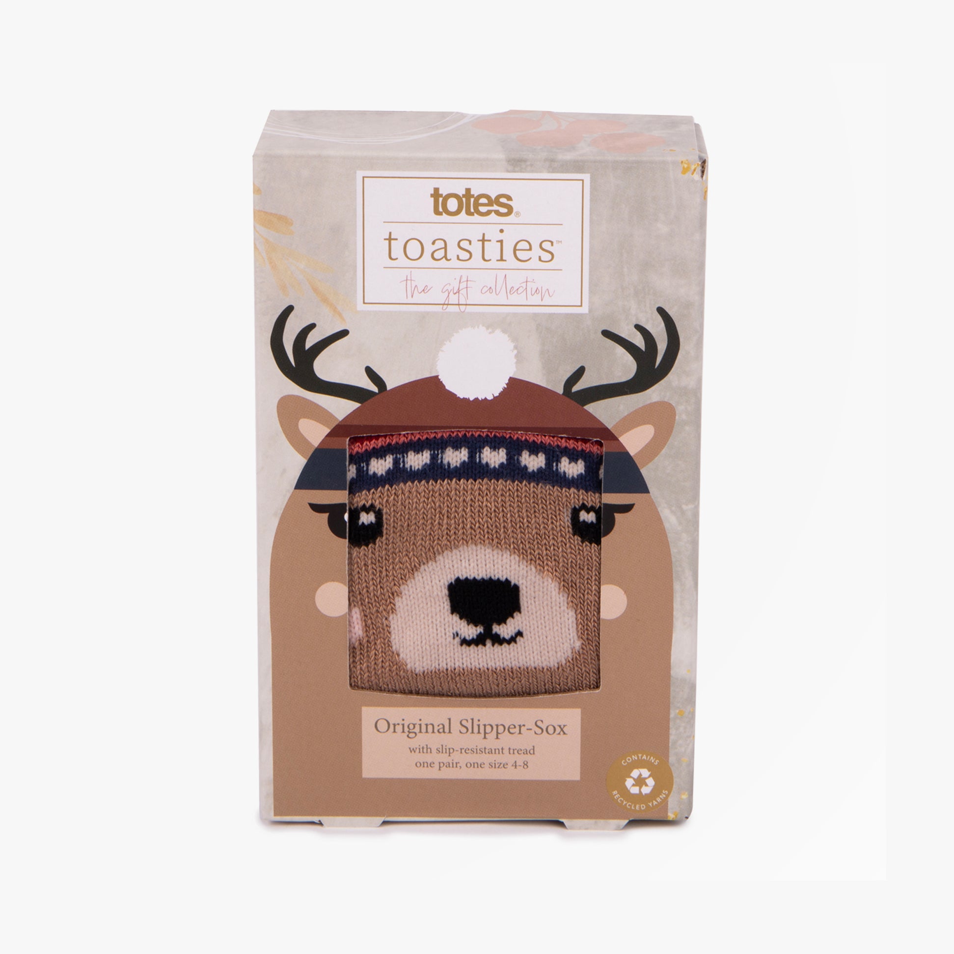 Totes Toasties single-original Womens Slipper Reindeer