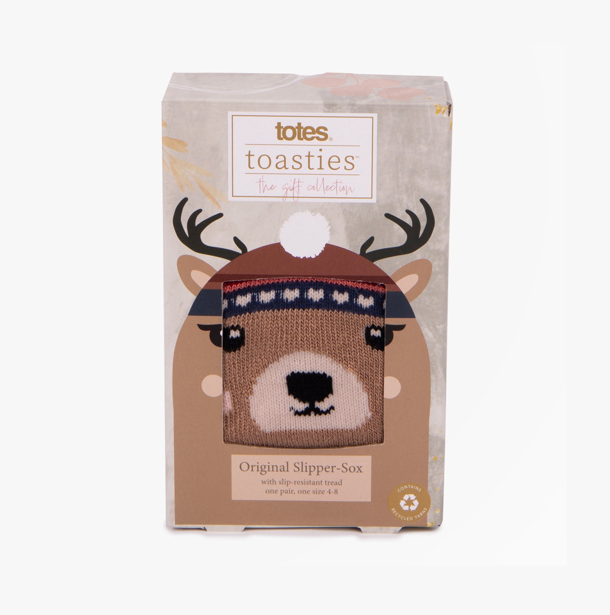 Totes Toasties single-original Womens Slipper Reindeer