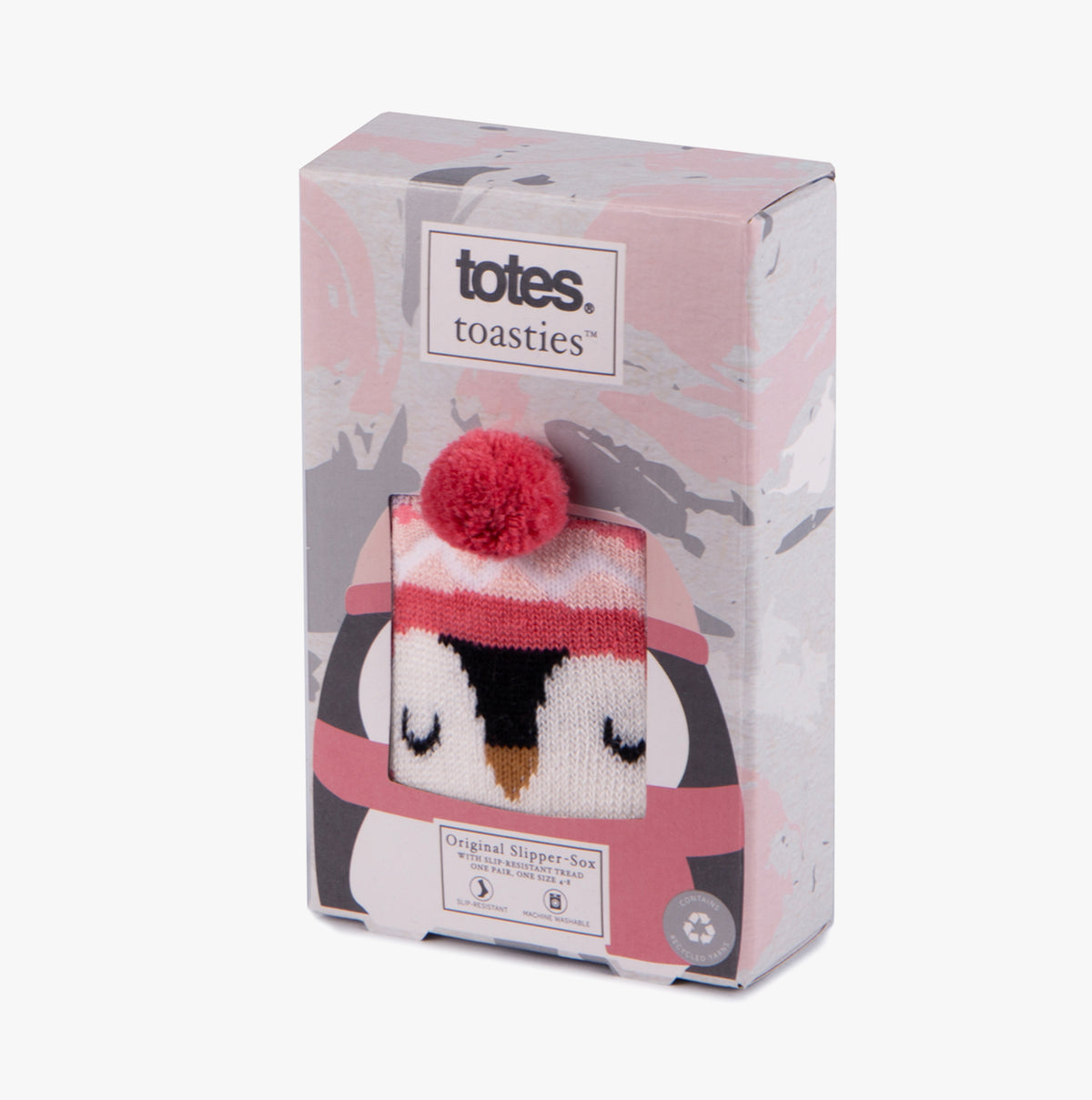 Totes Toasties 3220 SINGLE ORIGINAL SLIPPER SOCKS Womens Slipper Socks Penguin