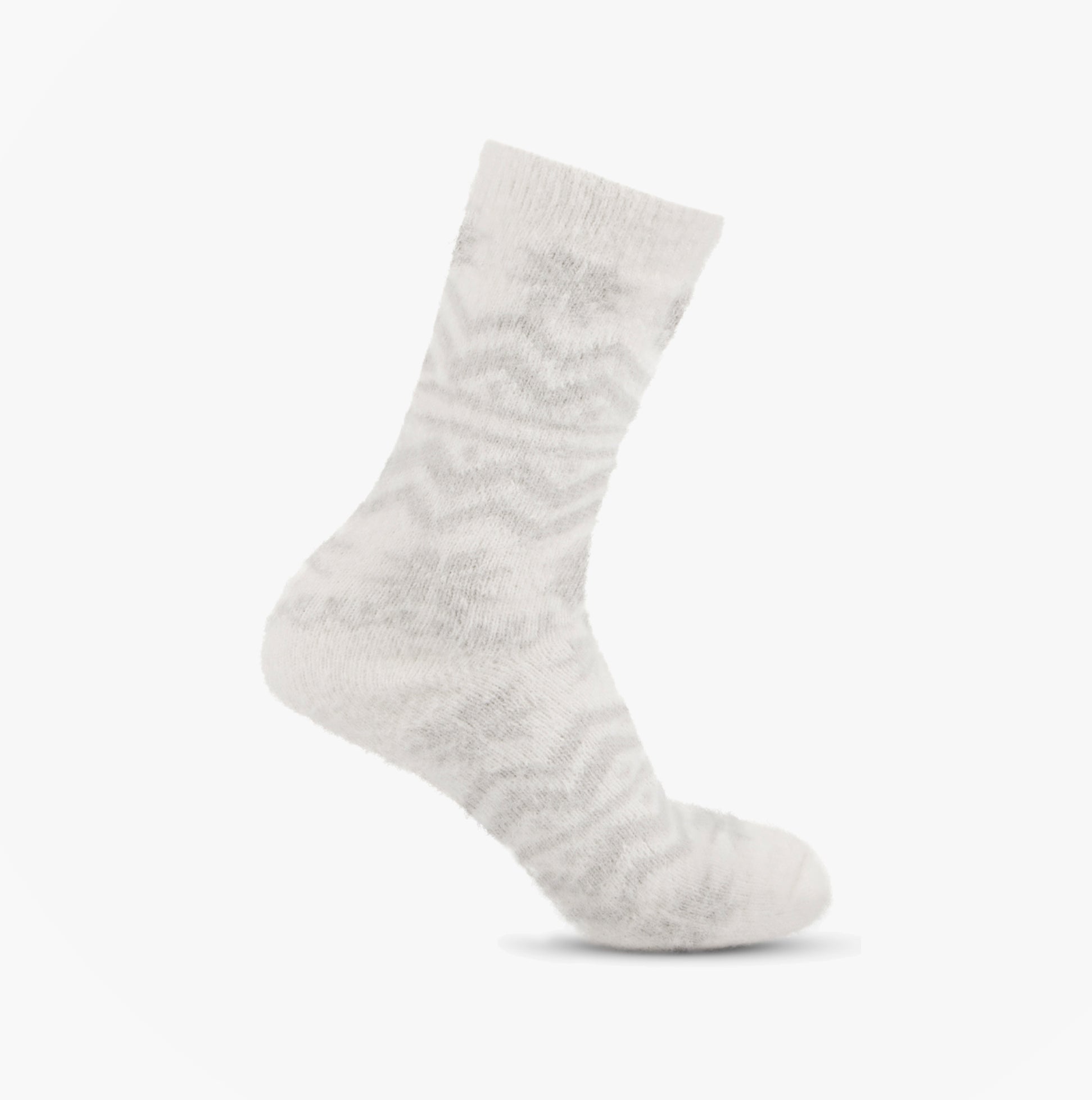 Totes Toasties 3223 FAIR ISLE & CHENILLE SUPERSOFT BED SOCKS Womens Bed Socks Grey / Fair Isle
