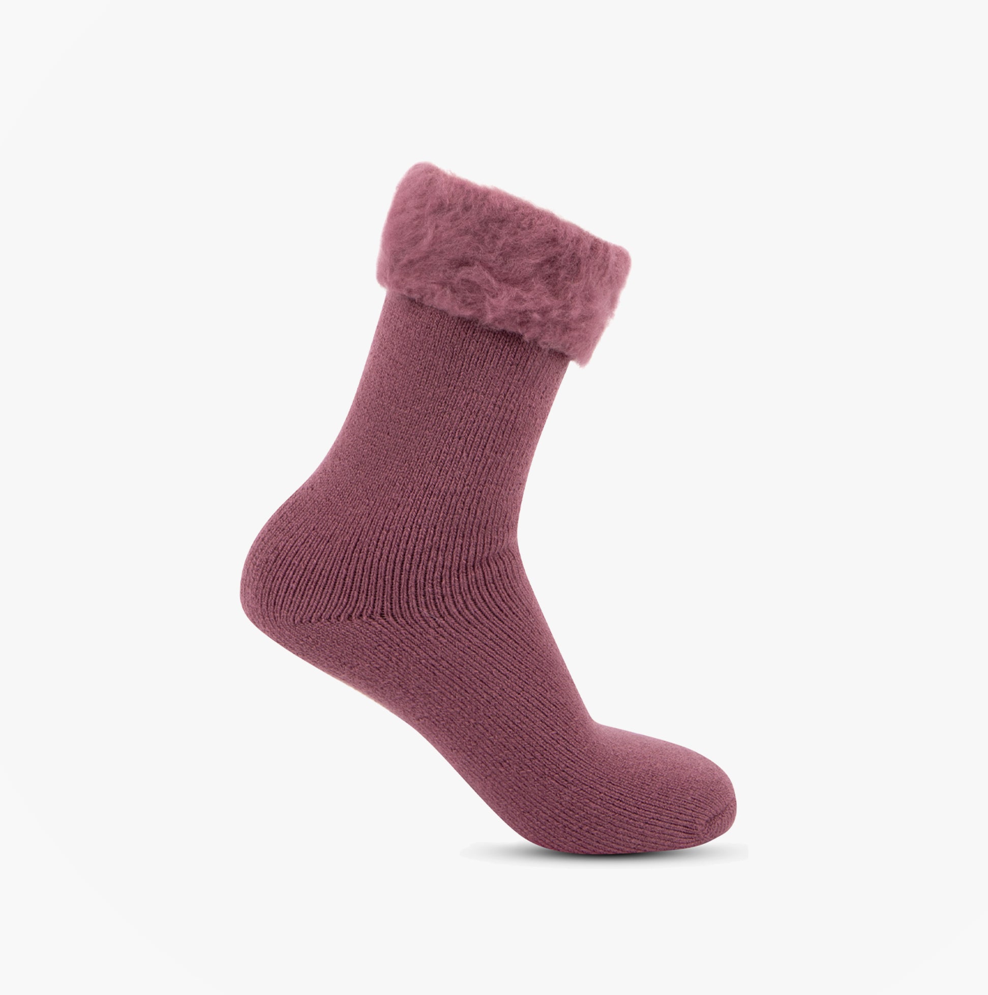 Totes Toasties 3246 THERMAL BRUSHED Womens Bed Socks Berry