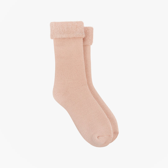 Totes Toasties 3246 THERMAL BRUSHED Womens Bed Socks Dusky Pink