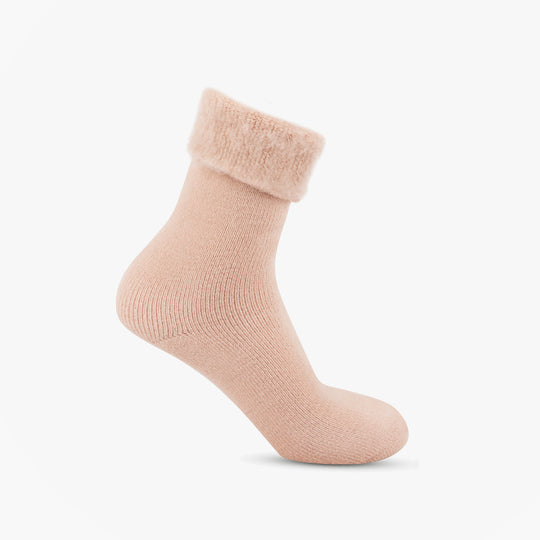 Totes Toasties 3246 THERMAL BRUSHED Womens Bed Socks Dusky Pink