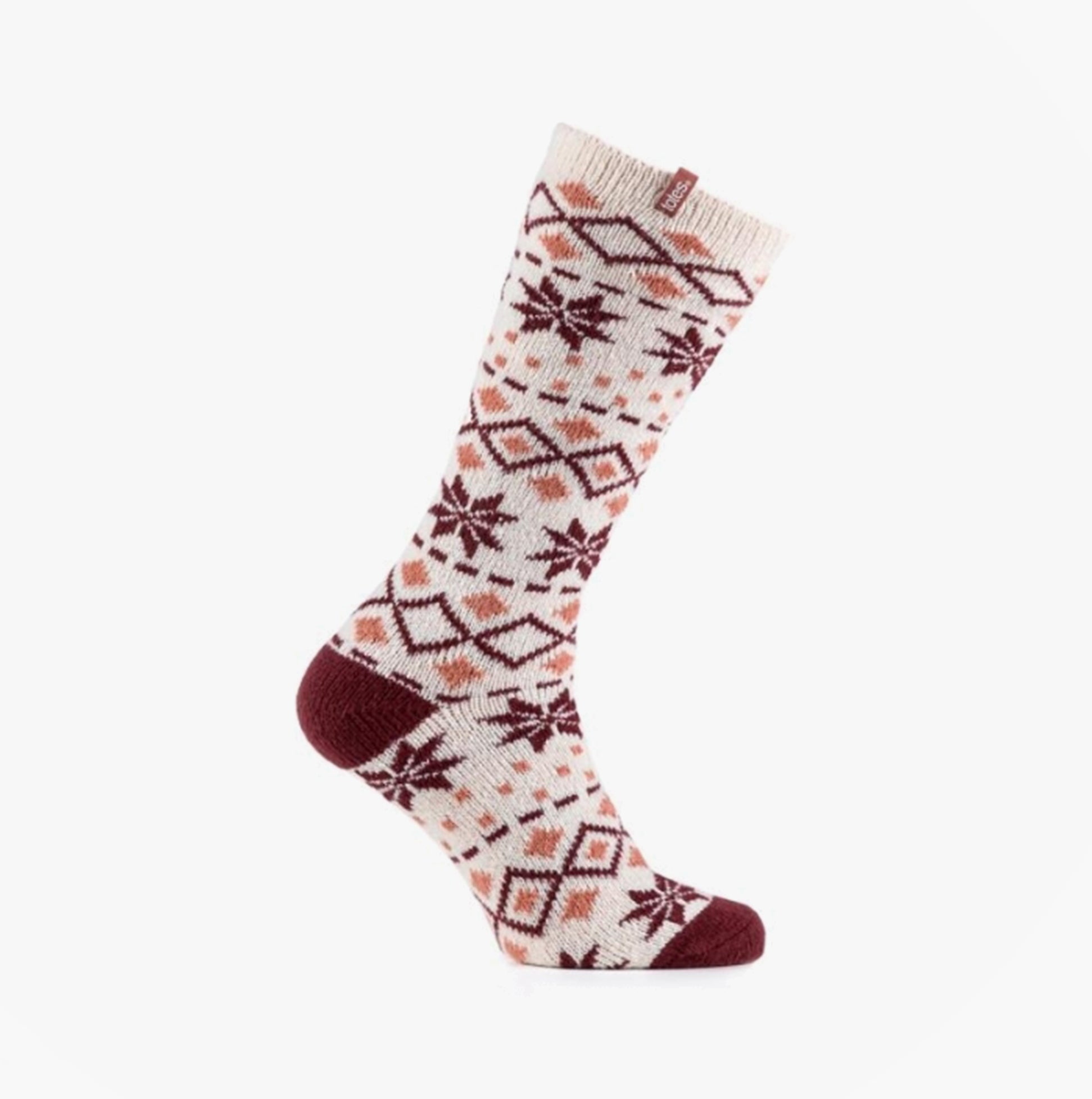 Totes Isotoner 3251F KNEE HIGH SUPERSOFT WELLY BOOT SOCK Womens Welly Socks Berry