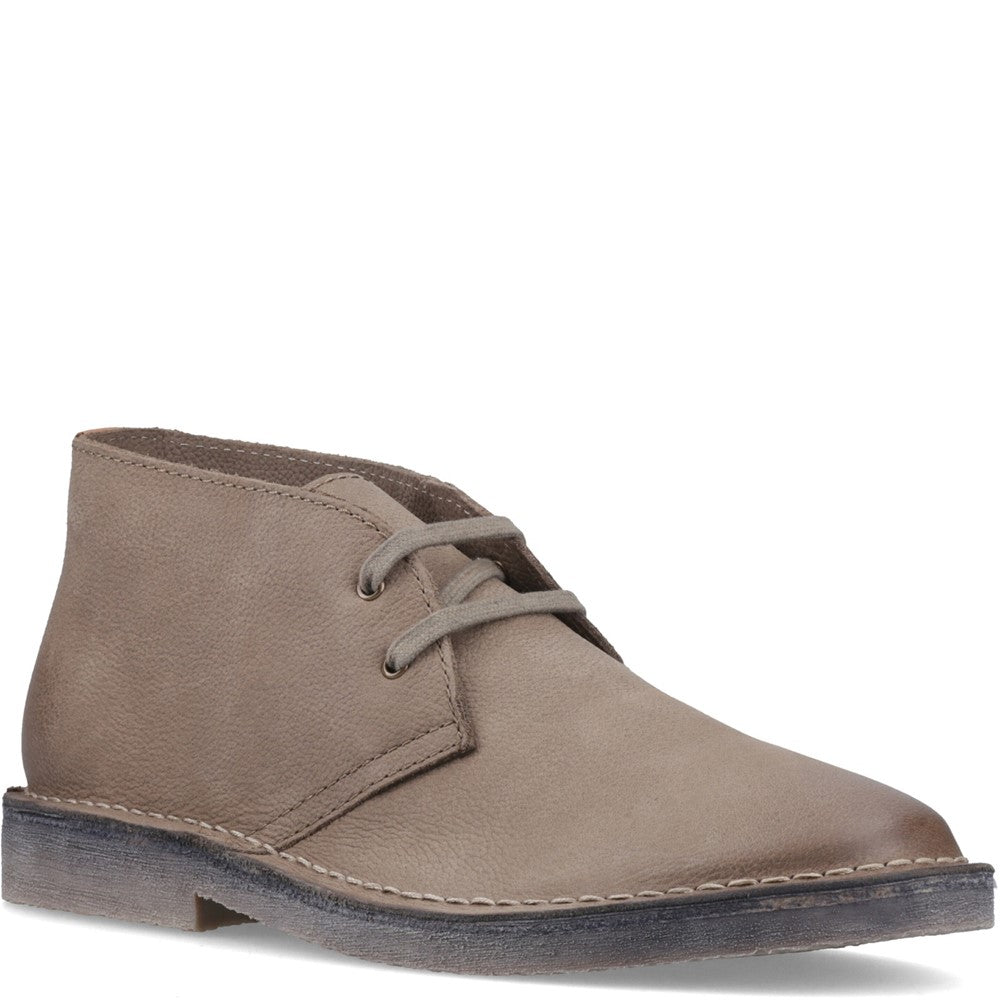 Hush Puppies Samuel Leather Chukka Boot Mens Chukka Boots Taupe