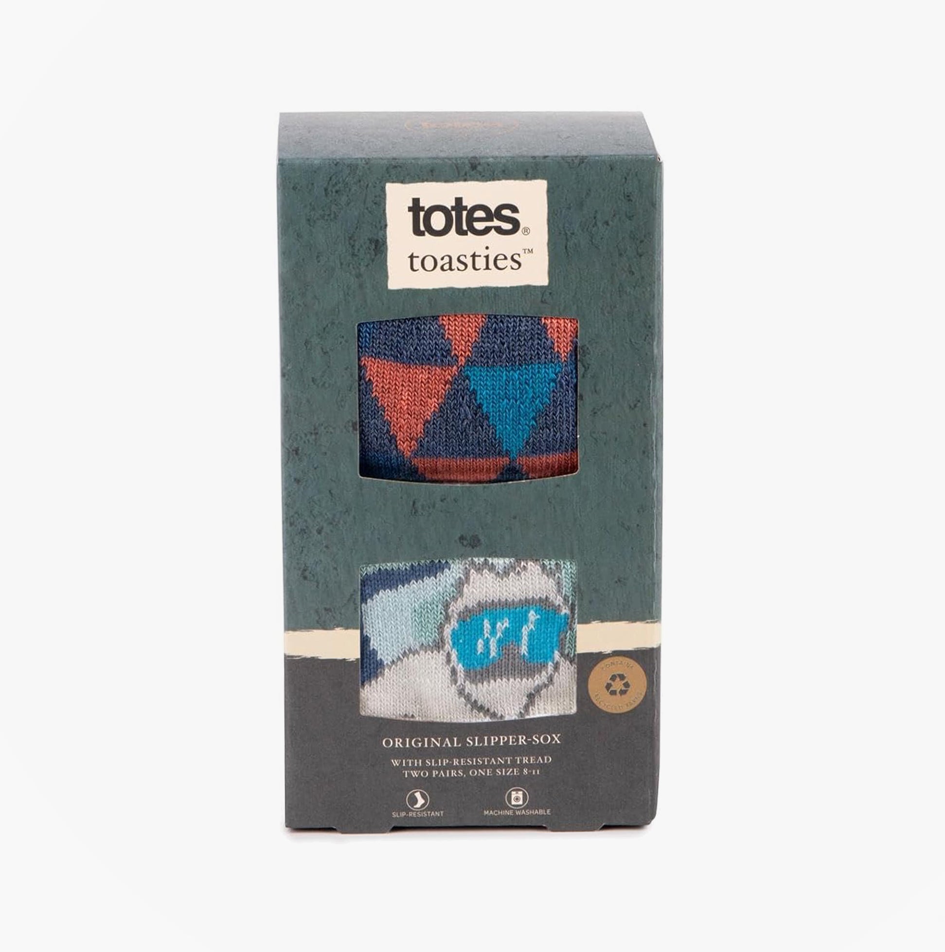 Totes Toasties 3324 ORIGINAL SLIPPER SOCKS Mens Slipper Socks Yeti