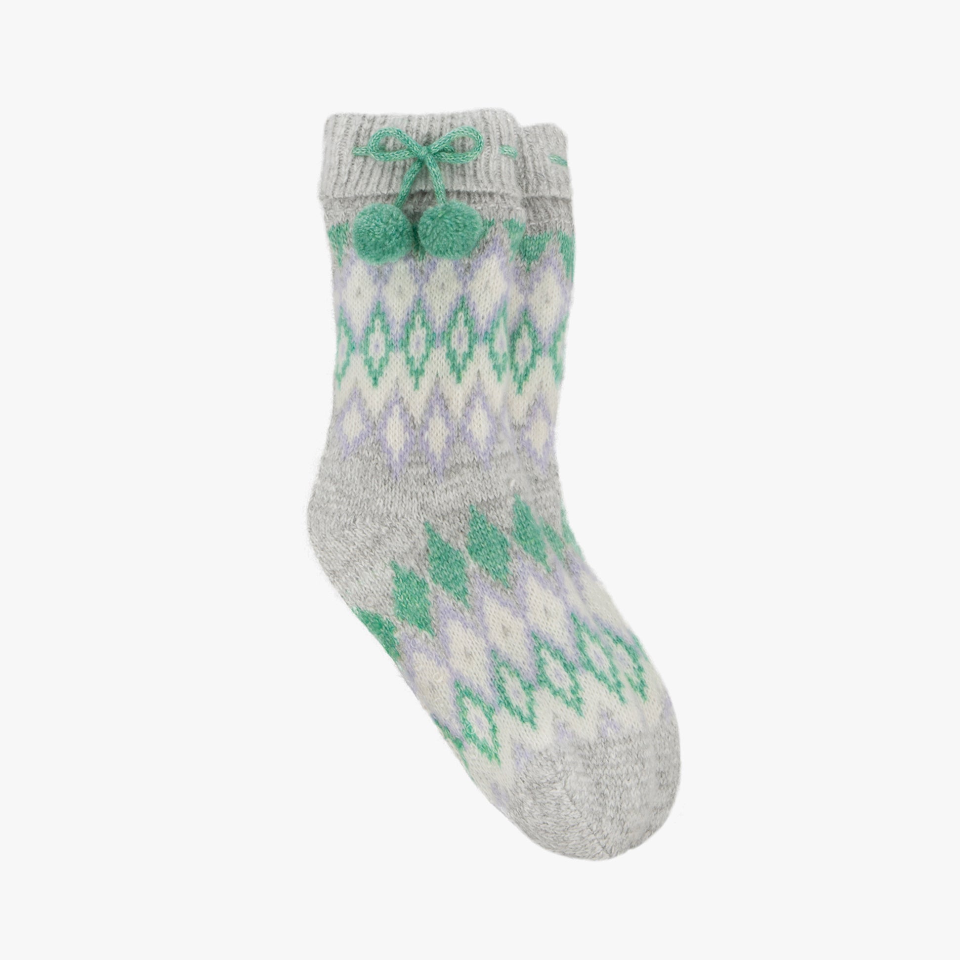 Totes Toasties 3373 FAIR ISLE CHENILLE SLIPPER SOCKS Womens Slipper Socks Fair isle