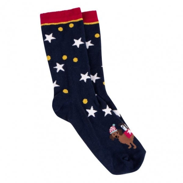 Totes Isotoner novelty-ankle-f Womens Novelty Socks Dog