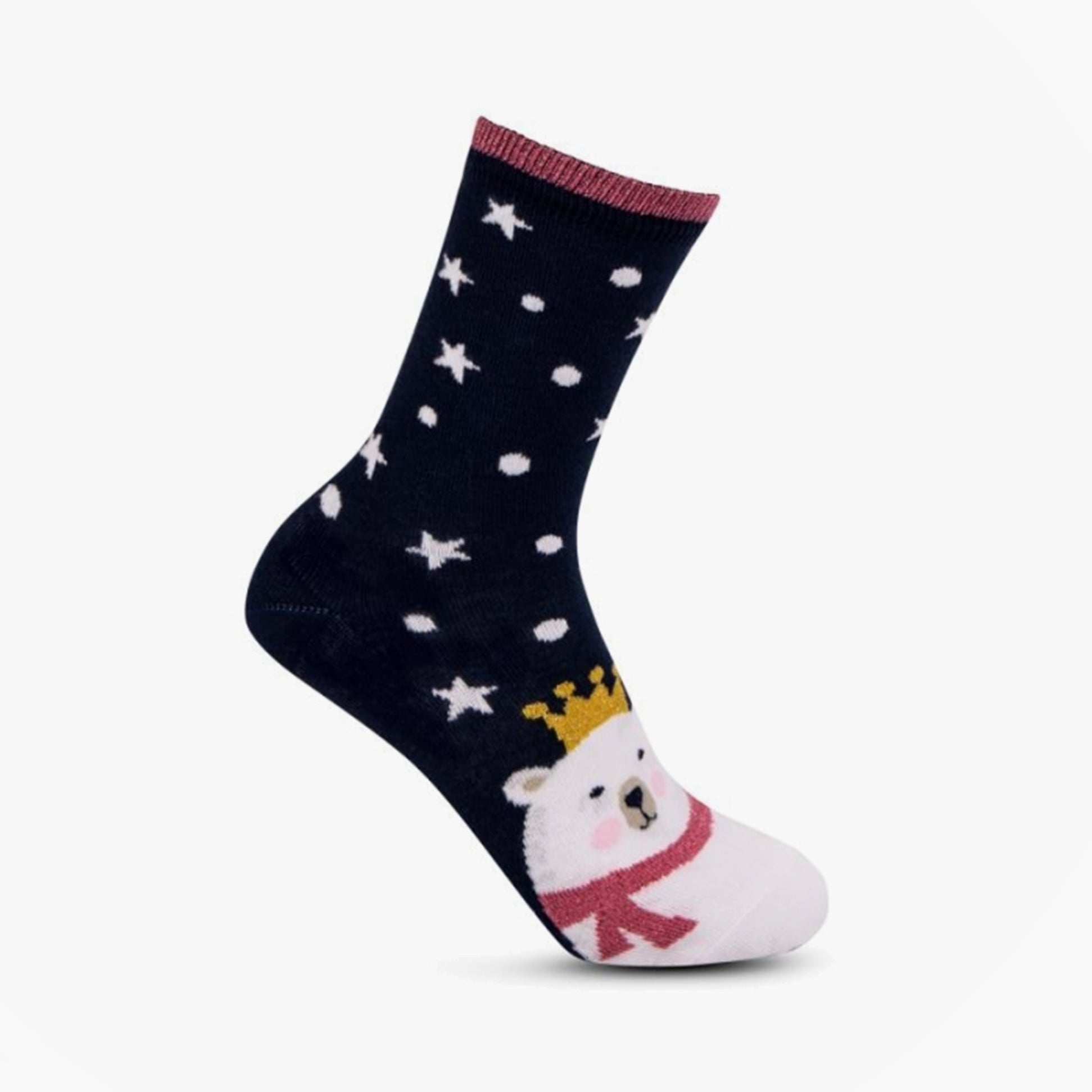 Totes Isotoner novelty-ankle-f Womens Novelty Socks Polar Bear