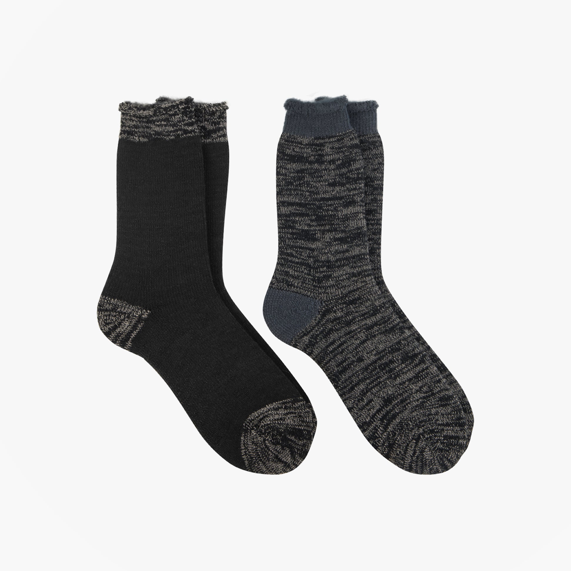 Totes Toasties 3571 TOG BRUSHED INSIDE THERMAL LINED SOCKS (TWIN PACK) Mens Thermal Socks Black Twist