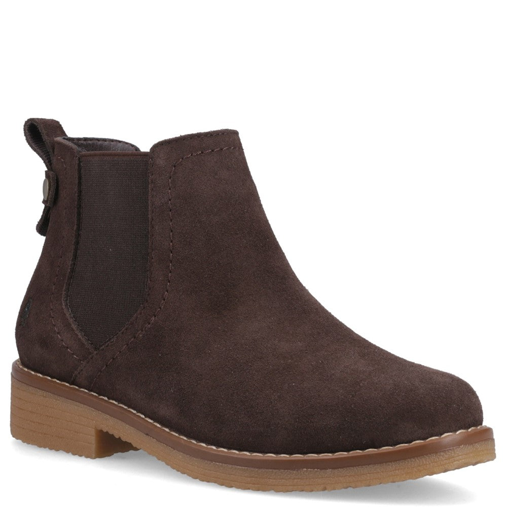 Hush Puppies Maddy Wide Boot Womens Ankle Boots Chocolate