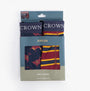 Joules CROWN JERSEY Mens 2-Pack Boxers Game Birds front view with packaging showcasing colors and patterns.