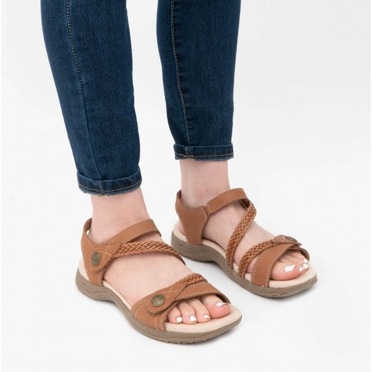 Free Spirit MALIBU Womens Ankle Strap Sandals Walnut