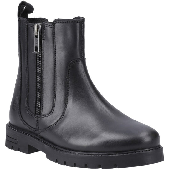 Hush Puppies Liana Zip Boot Snr Unisex Kids School Boots Black