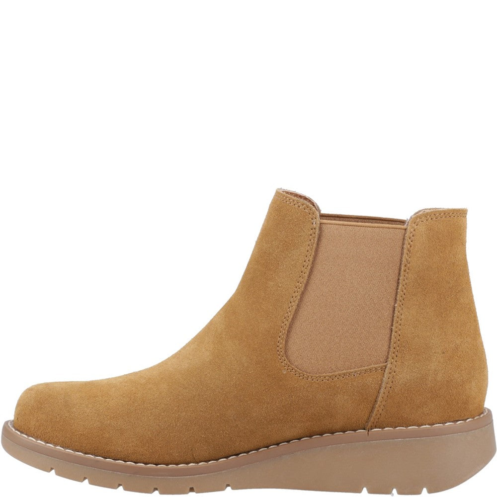 Hush Puppies Leonie Suede Boot Womens Ankle Boots Tan
