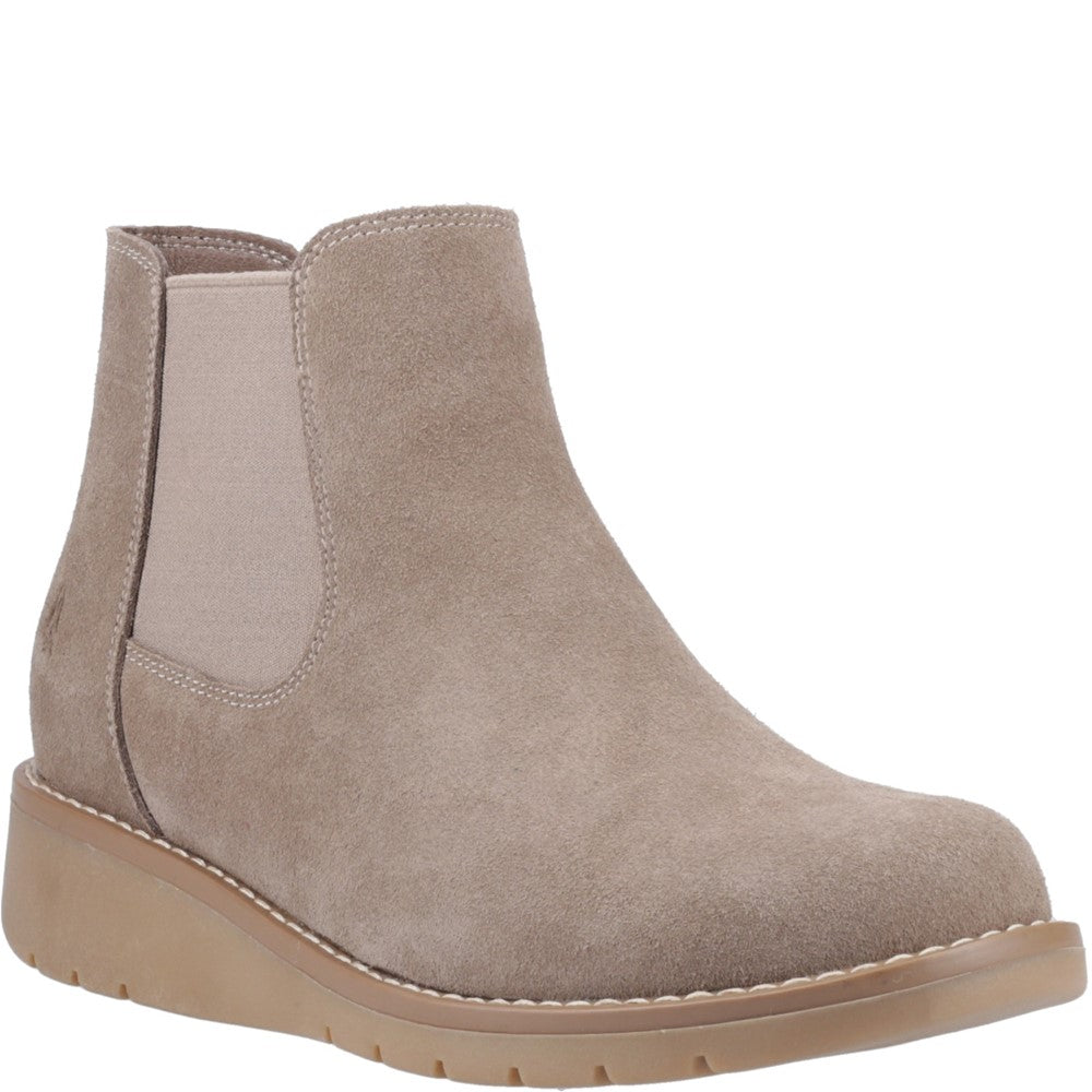 Hush Puppies Leonie Suede Boot Womens Ankle Boots Taupe