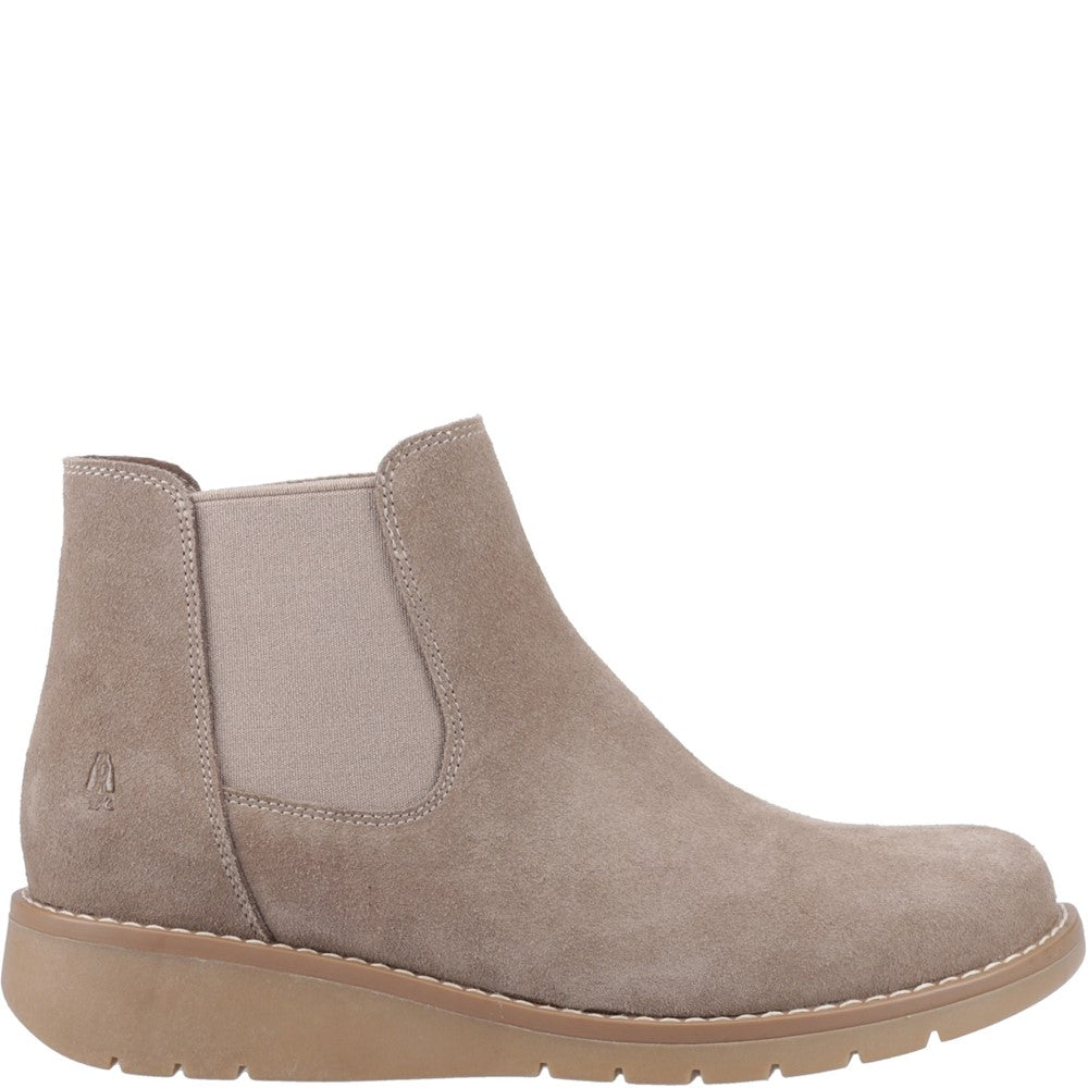 Hush Puppies Leonie Suede Boot Womens Ankle Boots Taupe