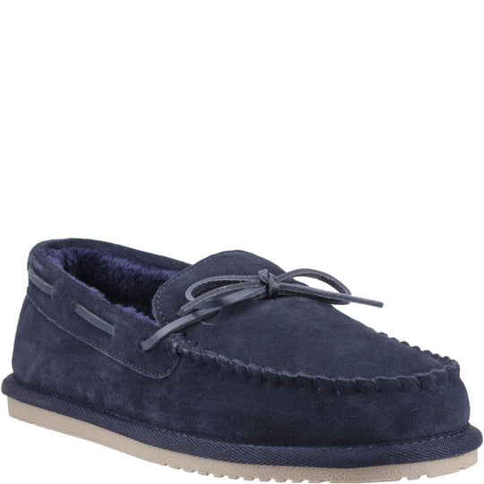Hush Puppies Abraham Mens Moccasins Navy