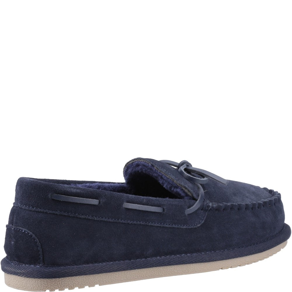 Hush Puppies Abraham Mens Moccasins Navy