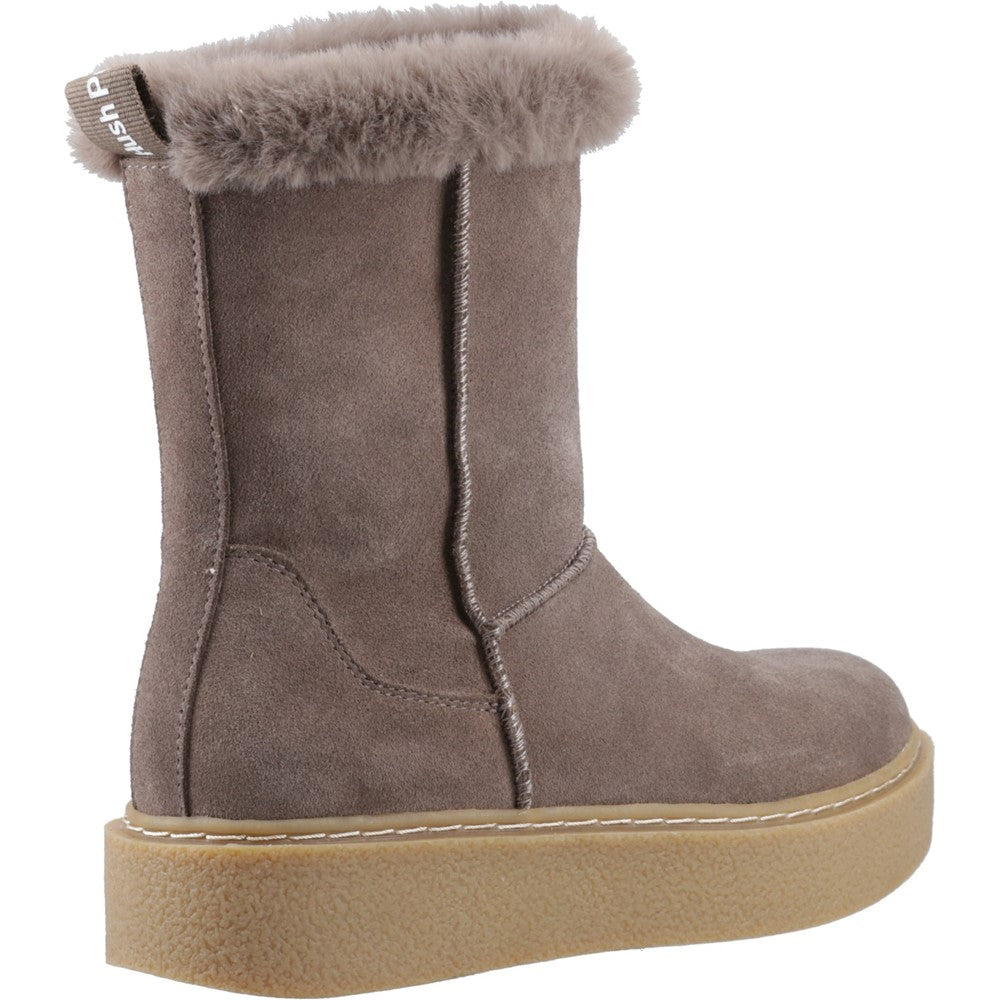 Hush Puppies Becca Mid Boot Womens Mid Calf Boots Taupe