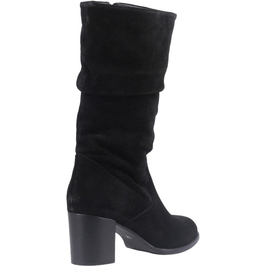Hush Puppies Cosima Ruched Boot Womens Tall Boots Black