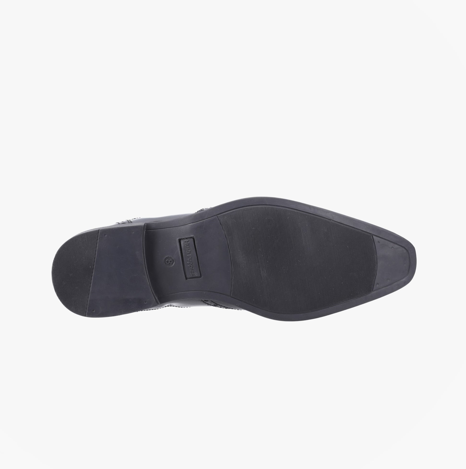 Hush Puppies ELLIOT Mens Patent Brogue Derby Shoes Black