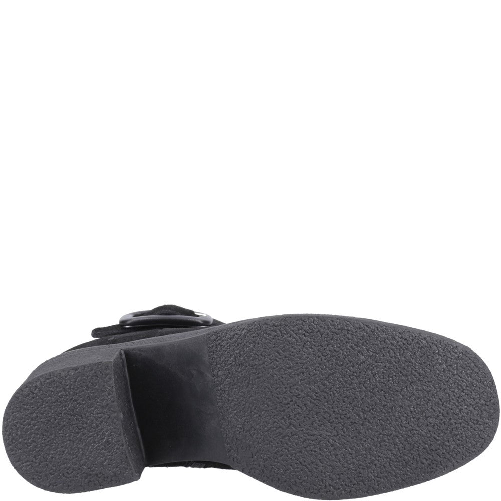 Hush Puppies Fearne Buckle Boot Womens Ankle Boots Black
