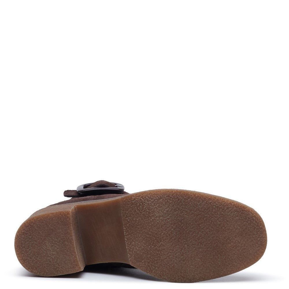 Hush Puppies Fearne Buckle Boot Womens Ankle Boots Chocolate