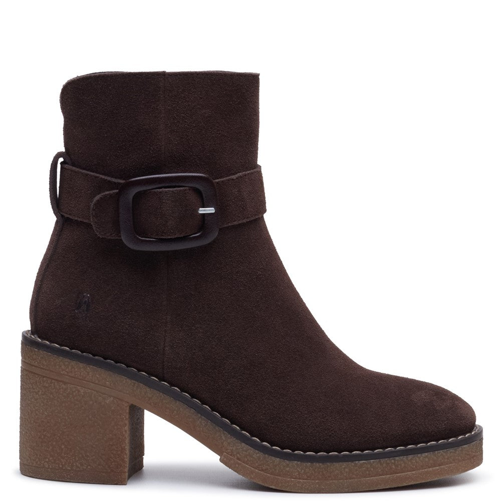 Hush Puppies Fearne Buckle Boot Womens Ankle Boots Chocolate