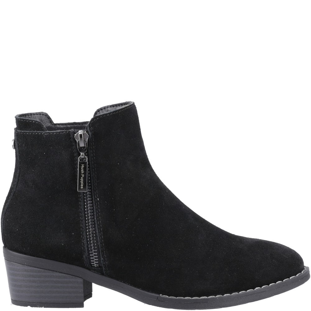 Hush Puppies Ingrid Zip Boot Womens Cowboy & Western Boots Black
