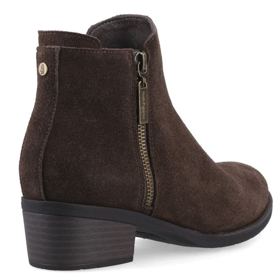 Hush Puppies Ingrid Zip Boot Womens Cowboy & Western Boots Chocolate