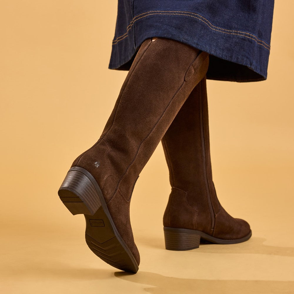 Hush Puppies Isabella Long Boot Womens Cowboy & Western Boots Chocolate