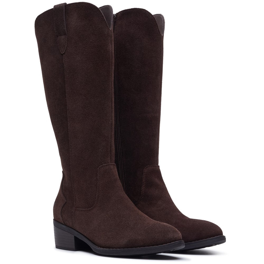 Hush Puppies Isabella Long Boot Womens Cowboy & Western Boots Chocolate