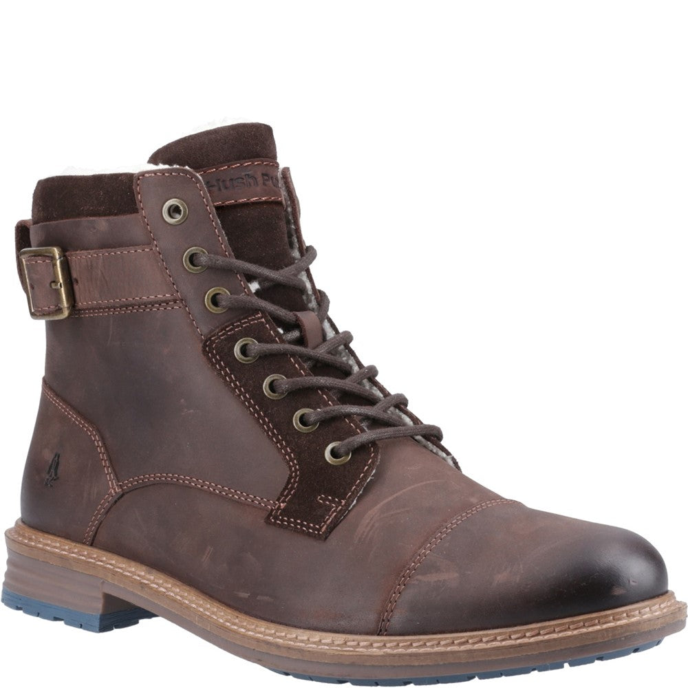 Hush Puppies Jordan Buckle Boot Mens Ankle Boots Brown
