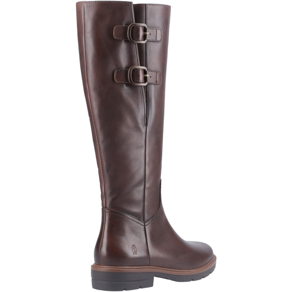 Hush Puppies TALLULAH Womens Leather Long Boots Brown